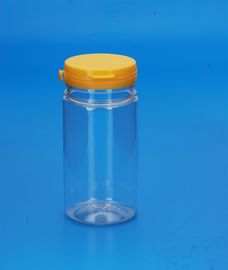 Yellow Lid Mini Screw Top Jars , Airtight Plastic Food Storage Jars
